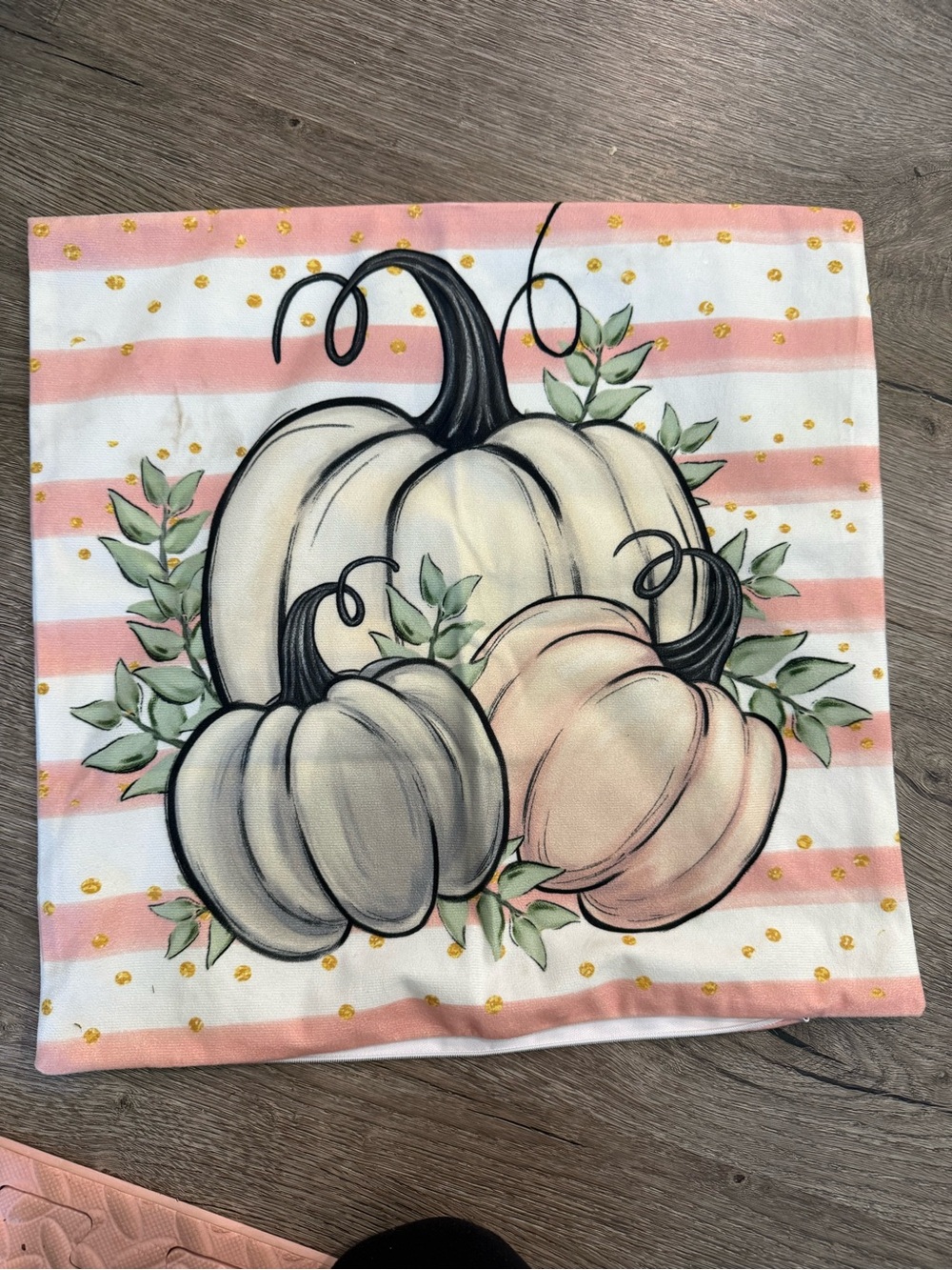 Pastel Pumpkin Decorative Pillow Cover - 18x18"